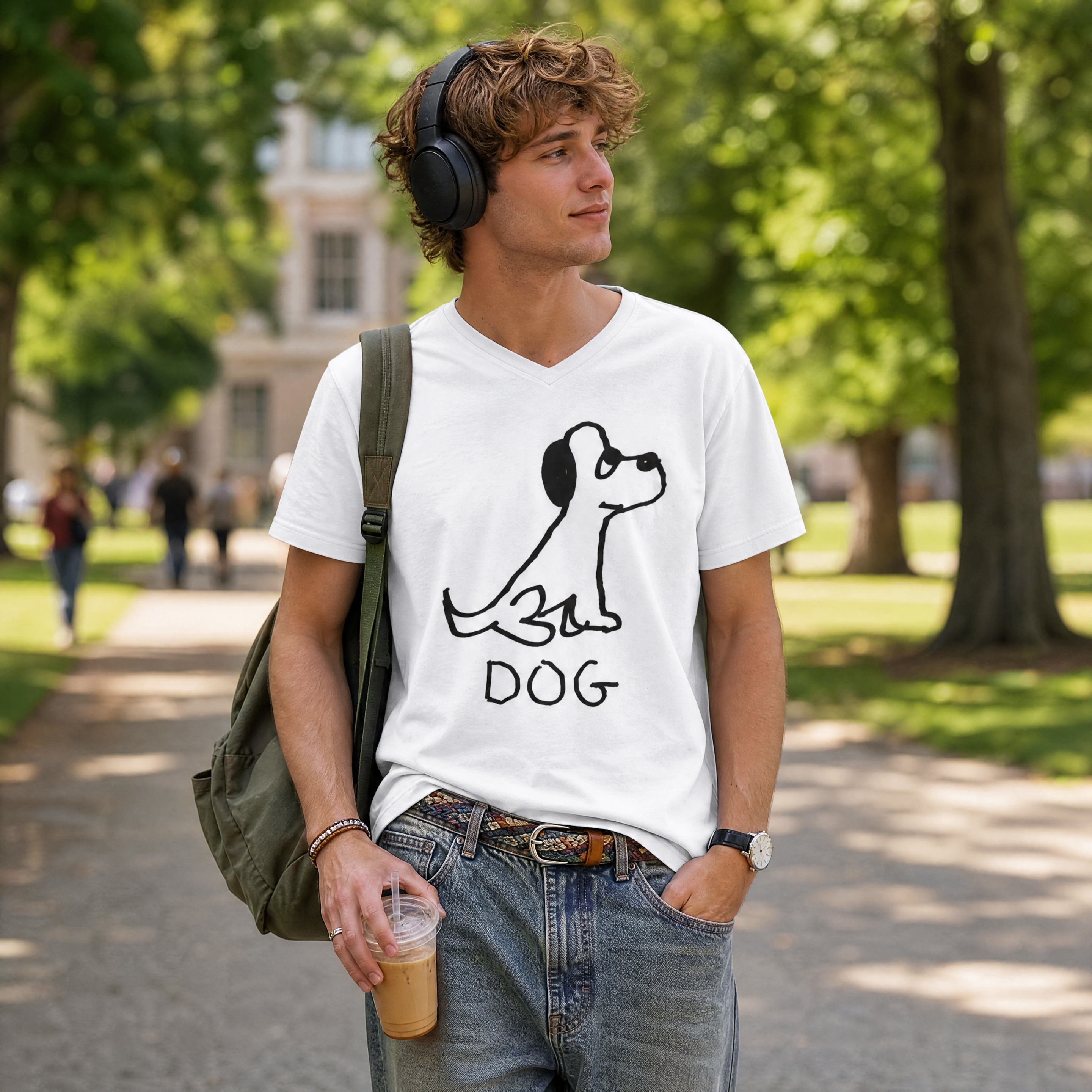 Dog - Unisex V-neck Tee