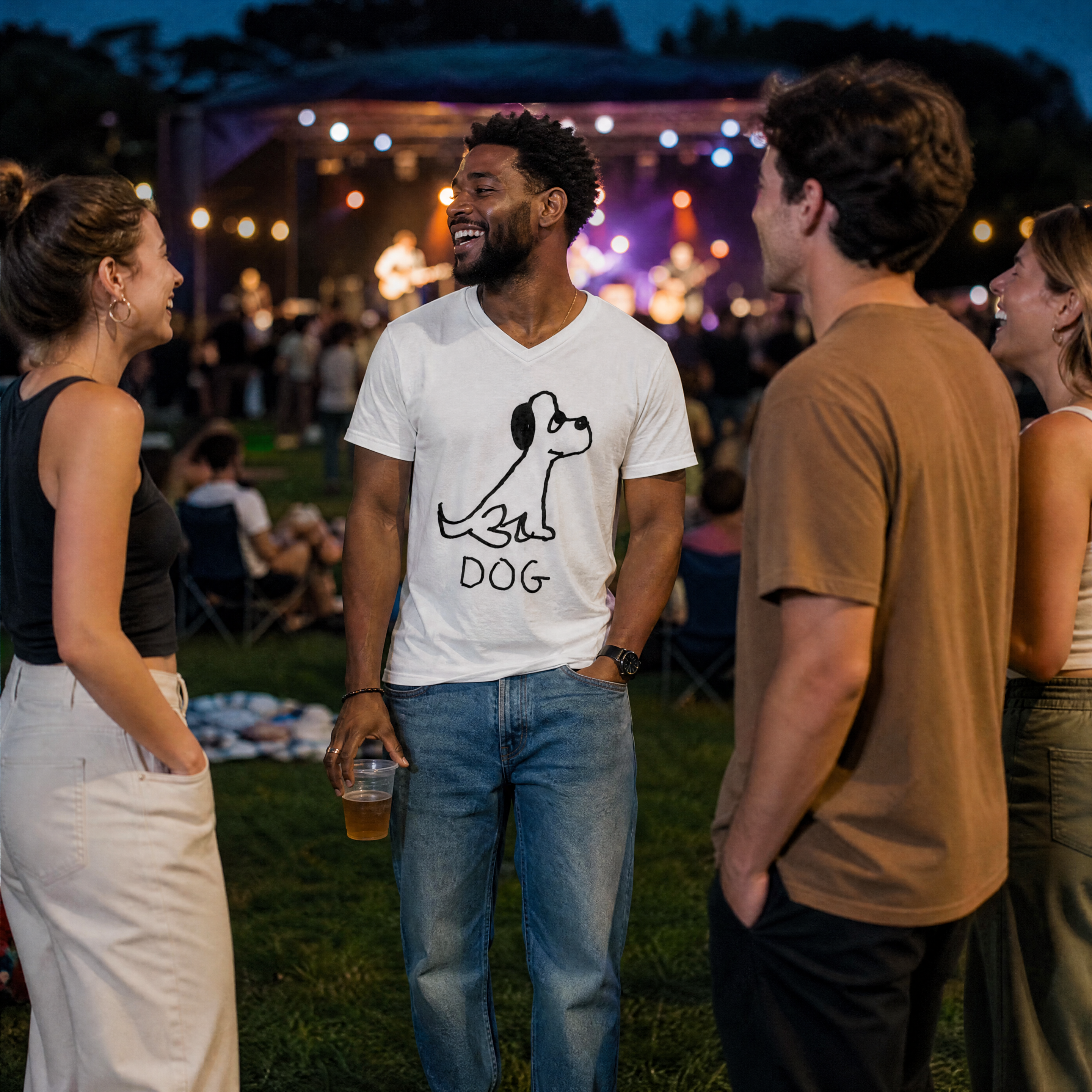 Dog - Unisex V-neck Tee