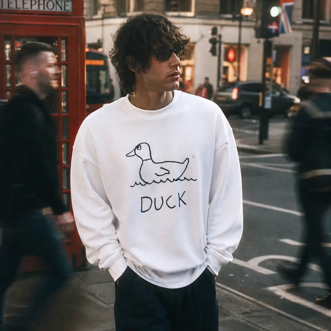 Duck - Crewneck Sweatshirt - LoFi Animal Shirts