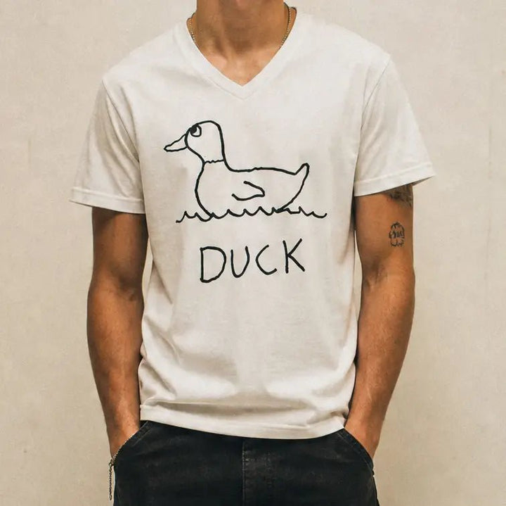 Duck - V - Neck T-Shirt - LoFi Animal Shirts