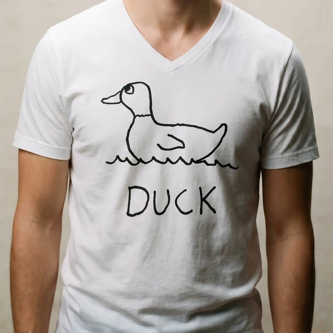 Duck - V - Neck T-Shirt - LoFi Animal Shirts