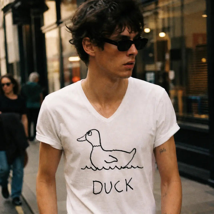 Duck - V - Neck T-Shirt - LoFi Animal Shirts