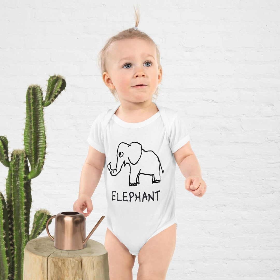 Elephant - Baby Onesie - LoFi Animal Shirts