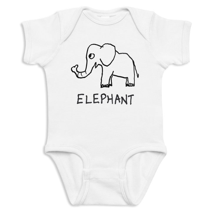 Elephant - Baby Onesie - LoFi Animal Shirts