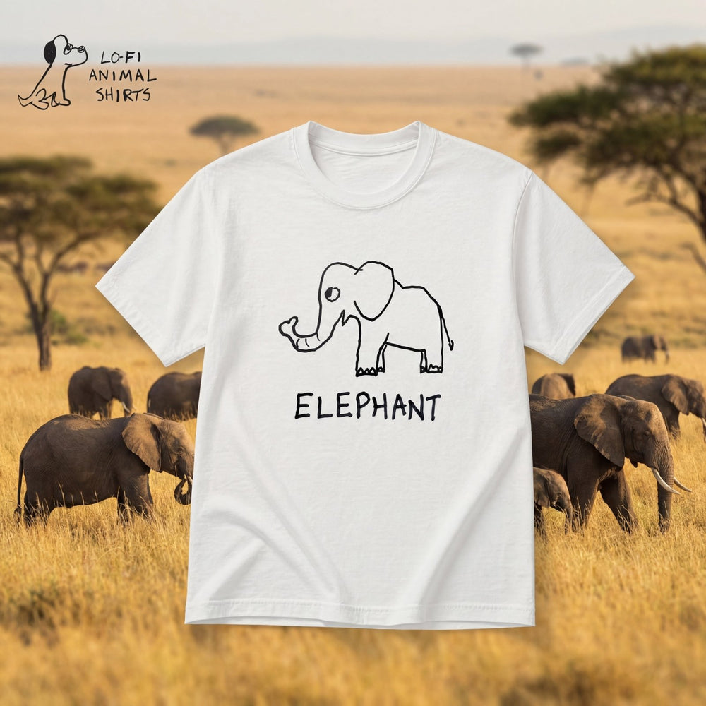 Elephant - Classic Tee - LoFi Animal Shirts
