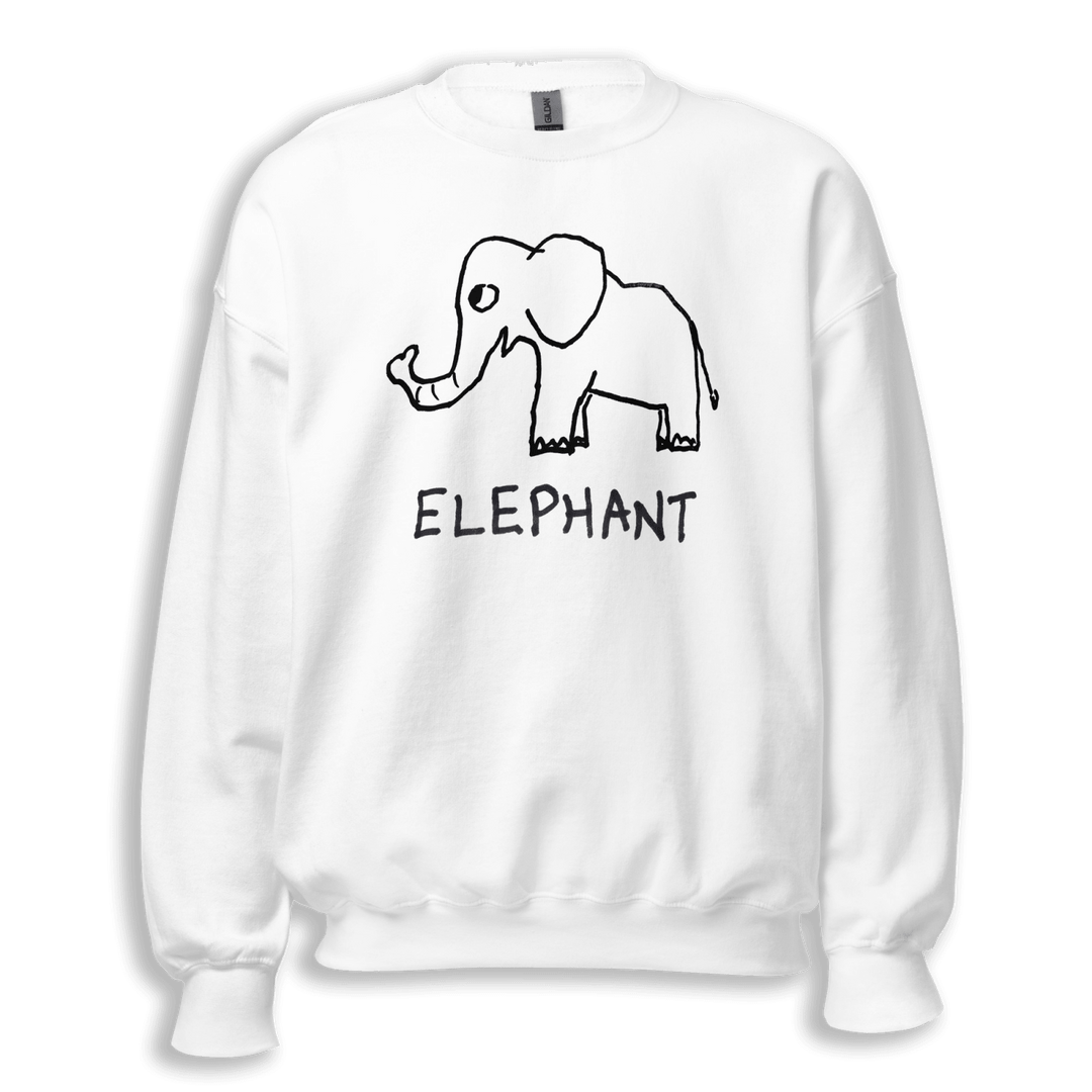 Elephant - Crewneck Sweatshirt - LoFi Animal Shirts