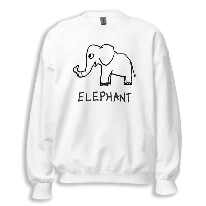 Elephant - Crewneck Sweatshirt - LoFi Animal Shirts