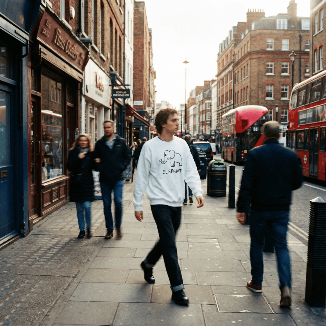 Elephant - Crewneck Sweatshirt - LoFi Animal Shirts