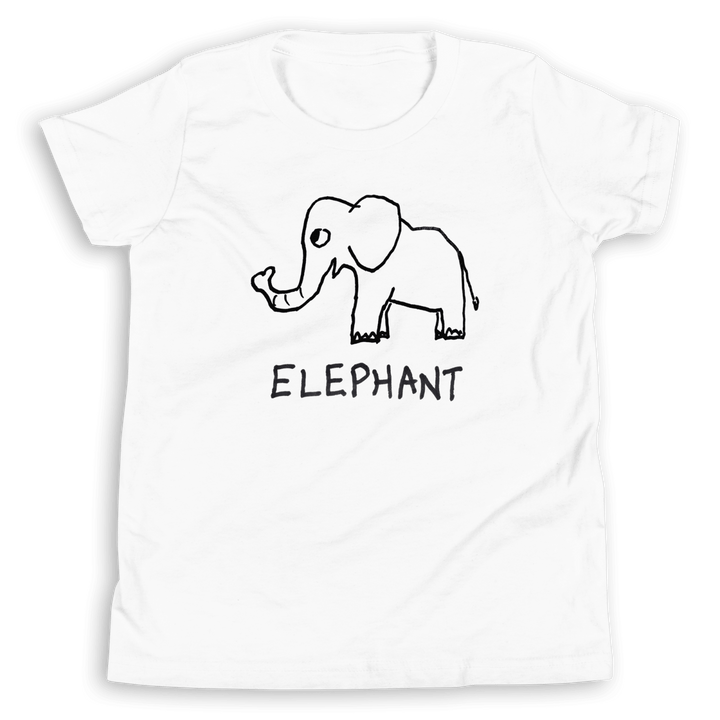Elephant - Kids Tee - LoFi Animal Shirts