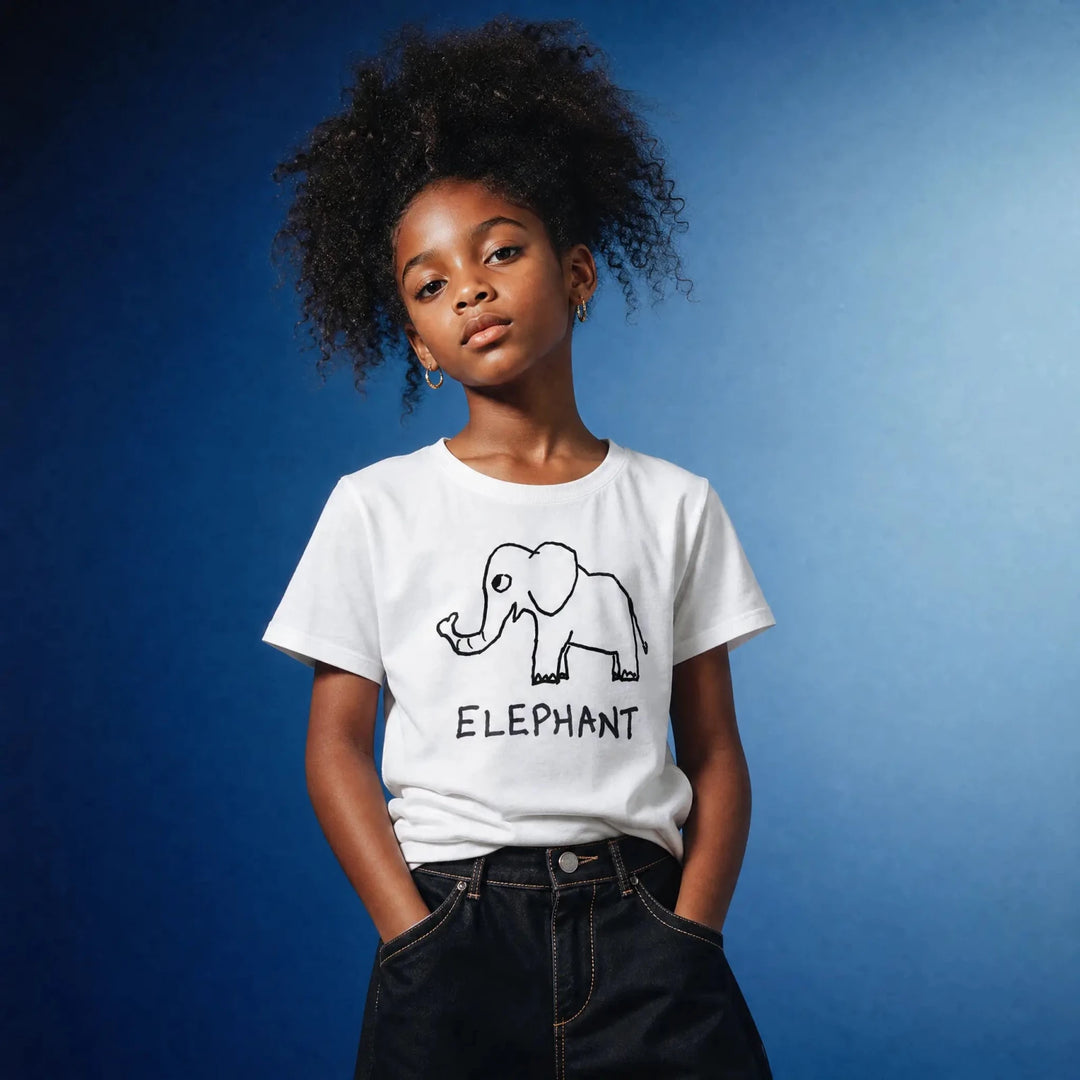Elephant - Kids Tee - LoFi Animal Shirts