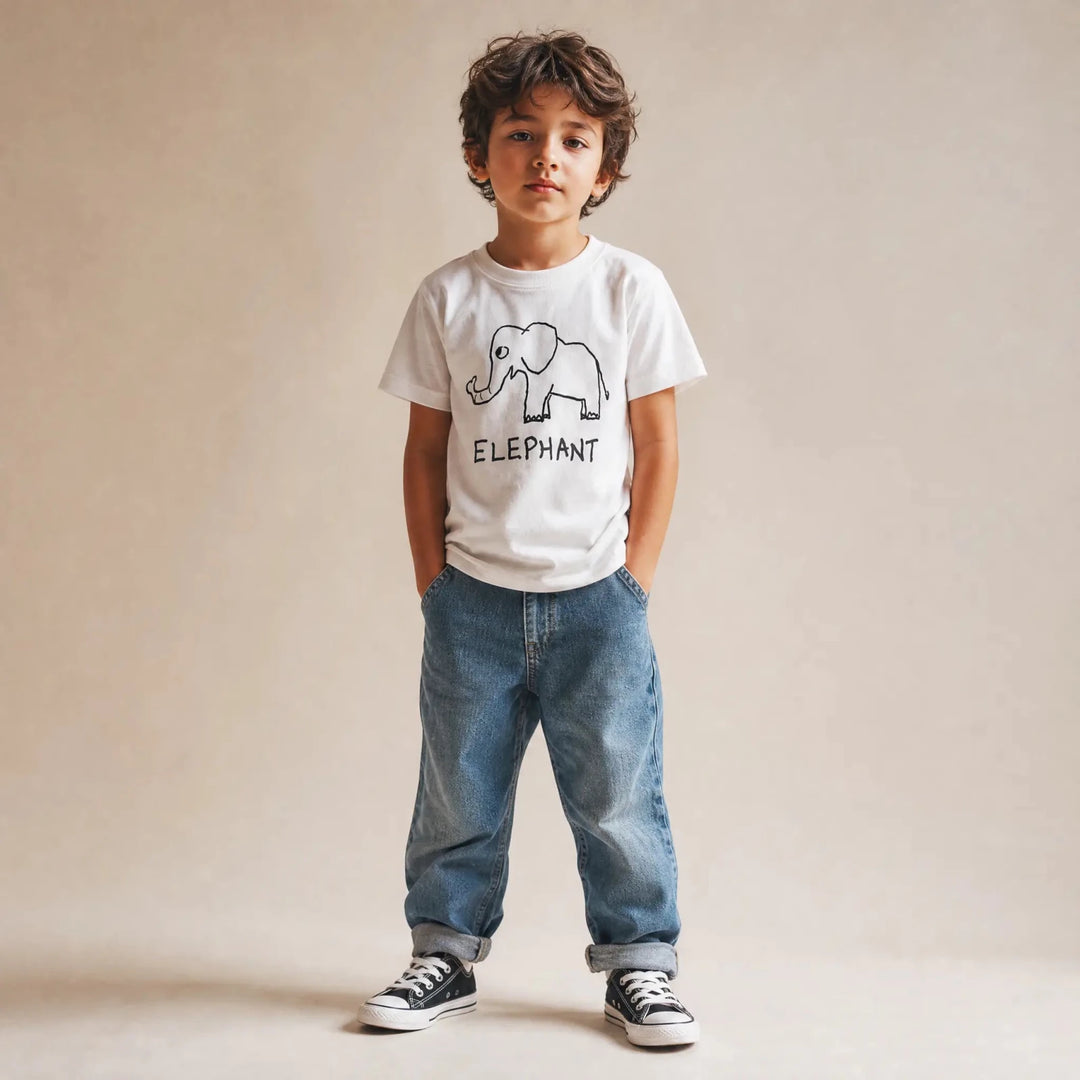 Elephant - Kids Tee - LoFi Animal Shirts