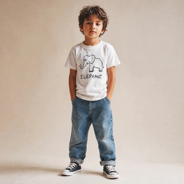 Elephant - Kids Tee - LoFi Animal Shirts