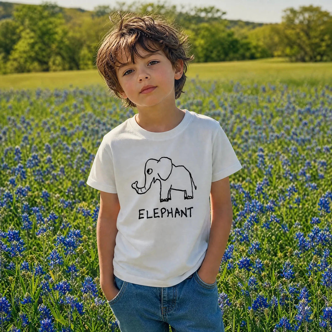 Elephant - Kids Tee - LoFi Animal Shirts