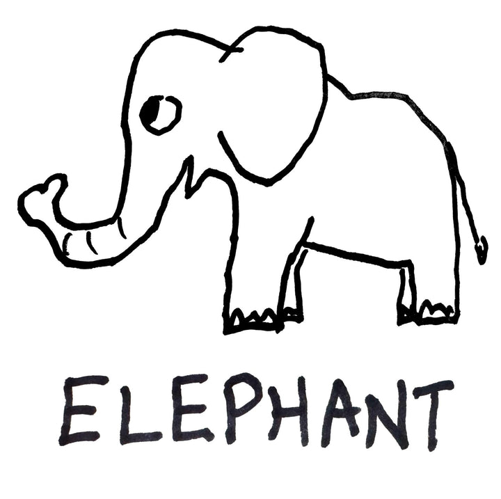 Elephant - Long Sleeve Tee - LoFi Animal Shirts
