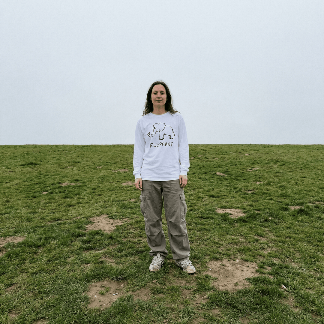 Elephant - Long Sleeve Tee - LoFi Animal Shirts