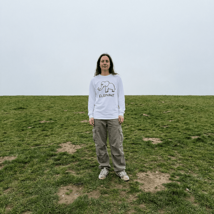 Elephant - Long Sleeve Tee - LoFi Animal Shirts