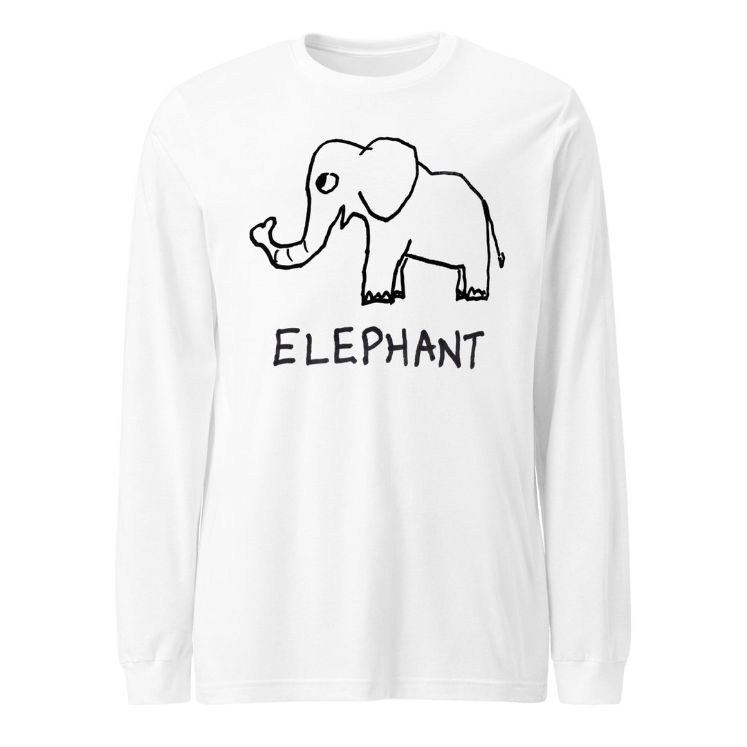 Elephant - Long Sleeve Tee - LoFi Animal Shirts