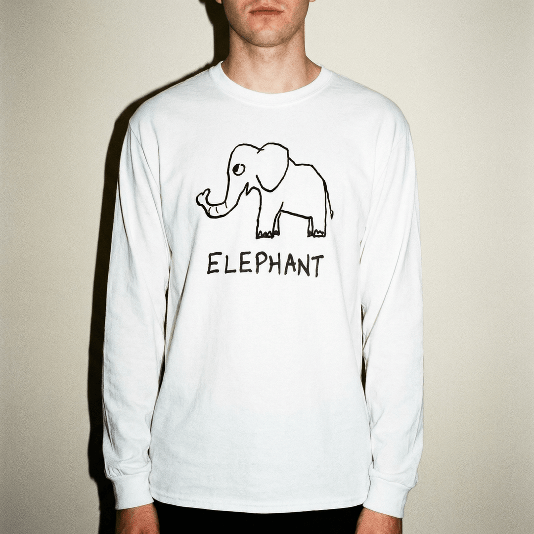 Elephant - Long Sleeve Tee - LoFi Animal Shirts