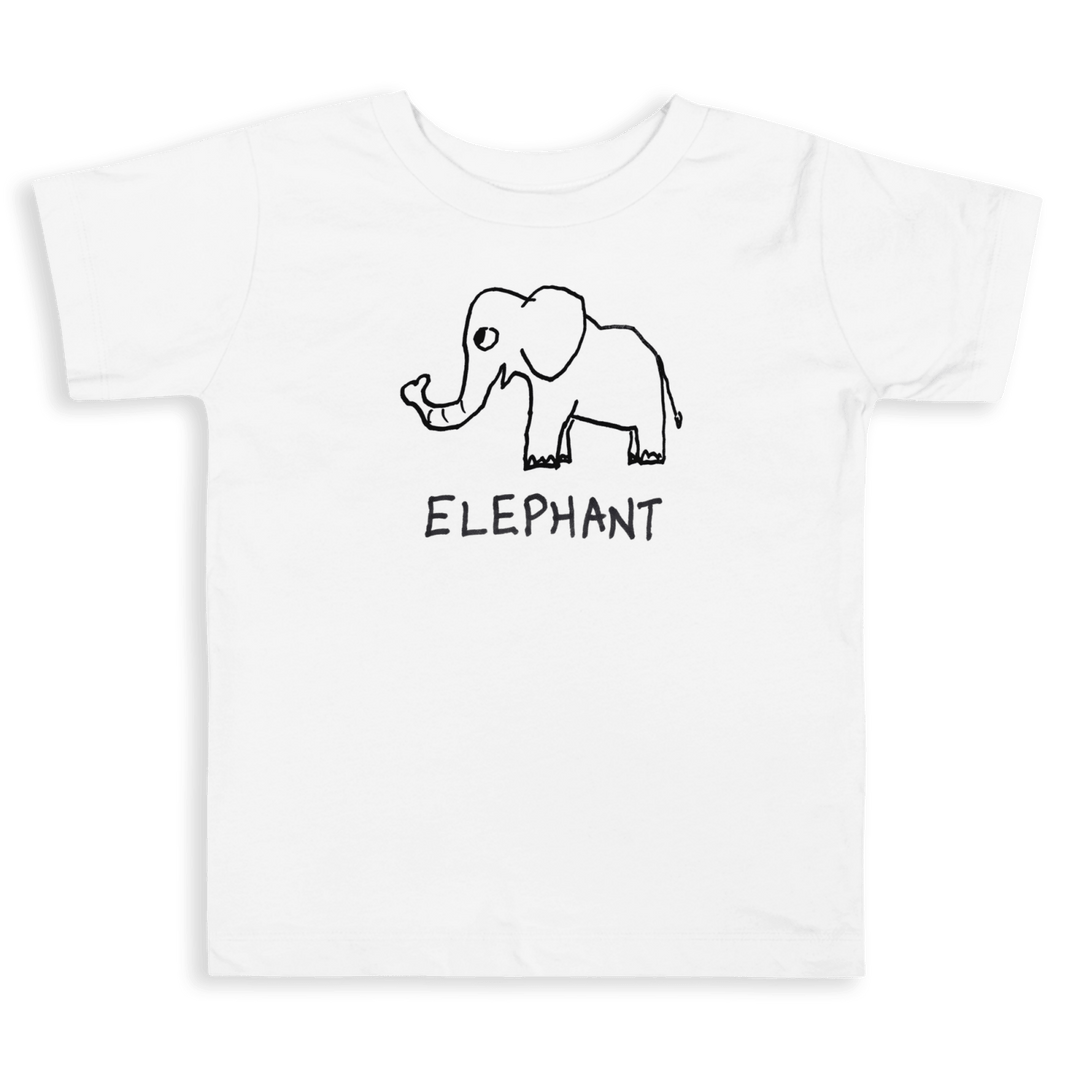 Elephant - Toddler Tee - LoFi Animal Shirts