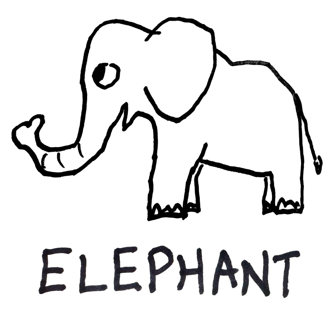 Elephant - Toddler Tee - LoFi Animal Shirts