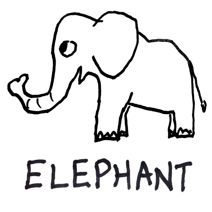 Elephant - Toddler Tee - LoFi Animal Shirts