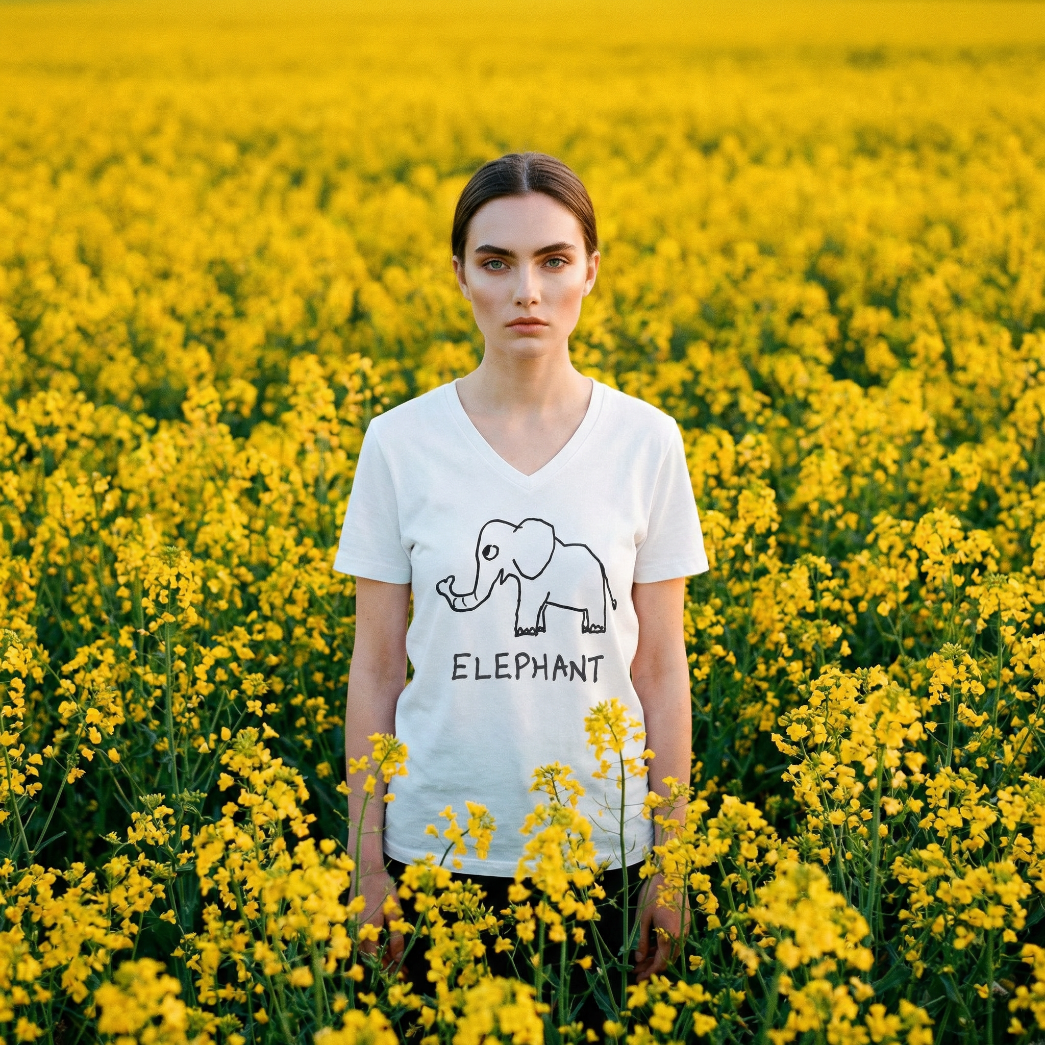 Elephant - Unisex V-neck Tee