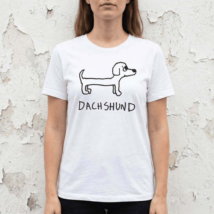 Woman street-style torso shot in a lo-fi Dachshund Women&