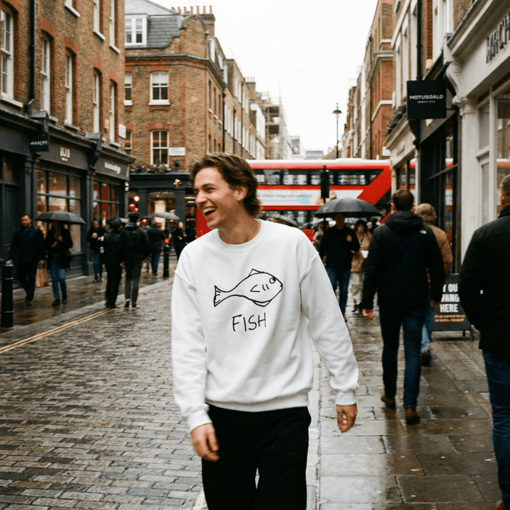 Fish - Crewneck Sweatshirt - LoFi Animal Shirts