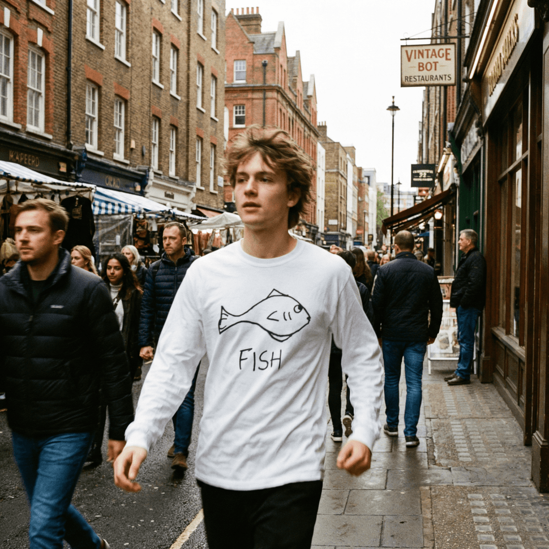 Fish - Long Sleeve Tee - LoFi Animal Shirts