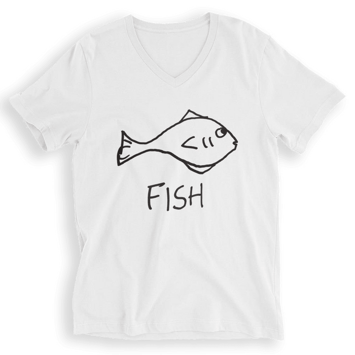 Fish - V - Neck T-Shirt - LoFi Animal Shirts