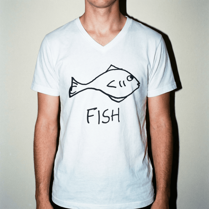 Fish - V - Neck T-Shirt - LoFi Animal Shirts