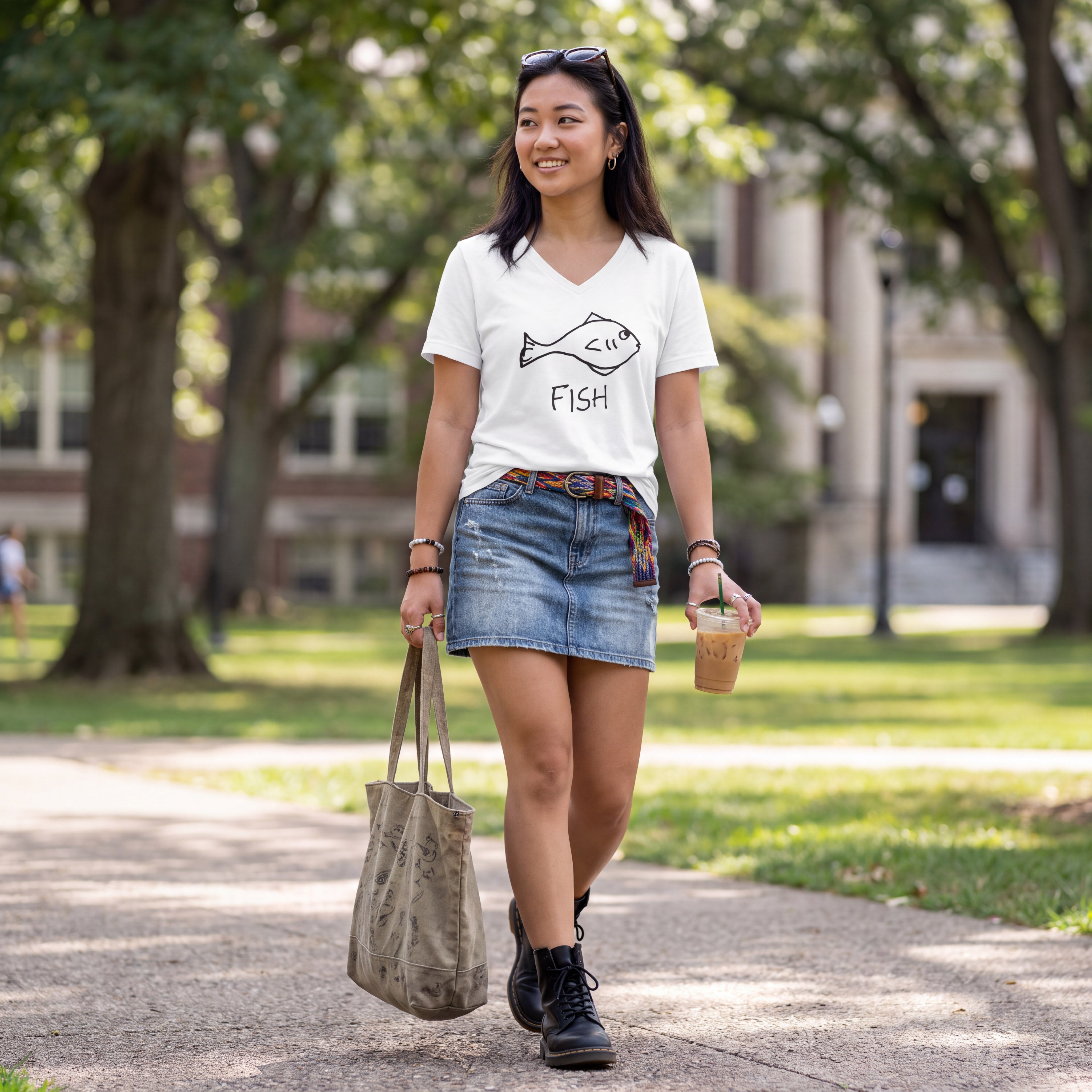 Fish - Unisex V-neck Tee