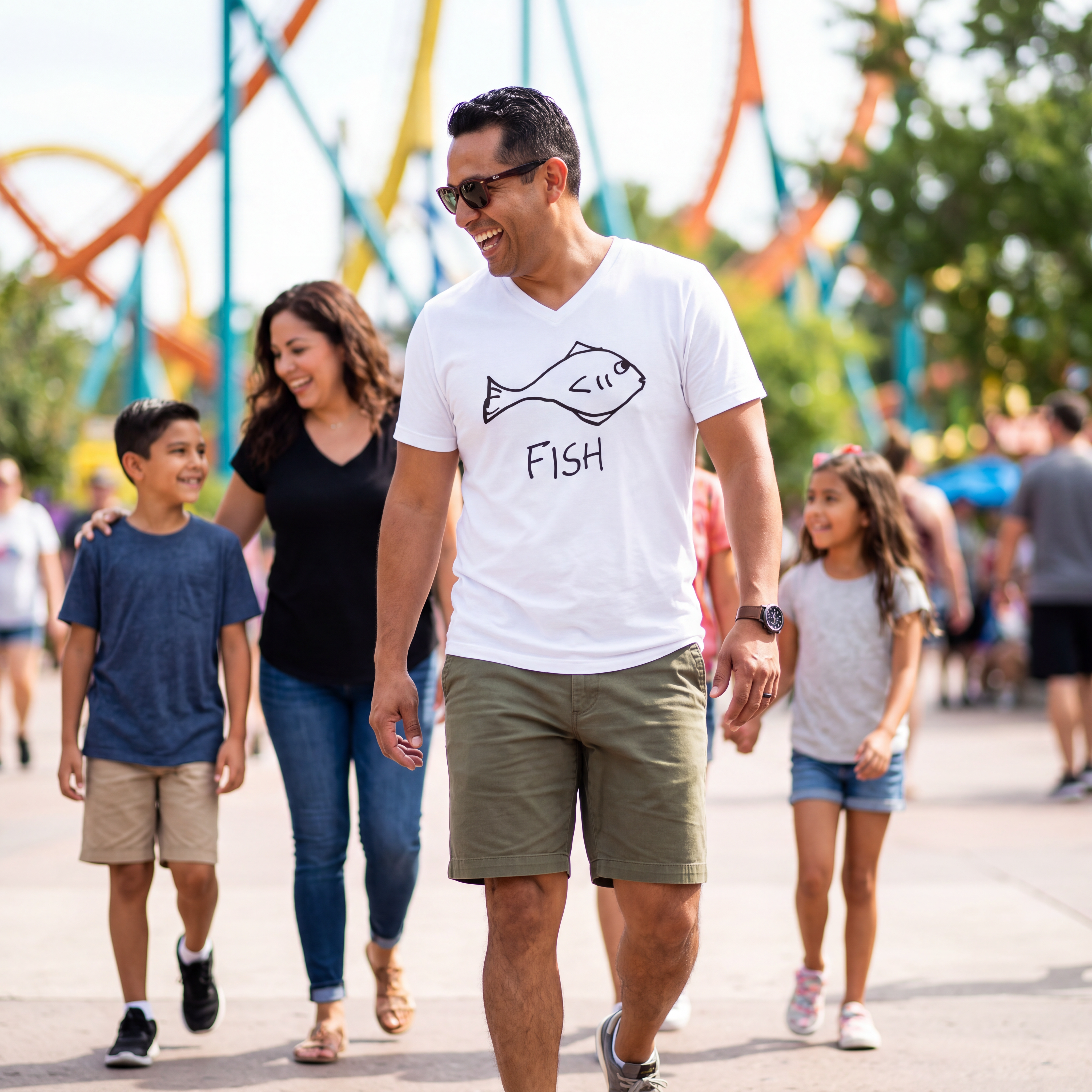 Fish - Unisex V-neck Tee
