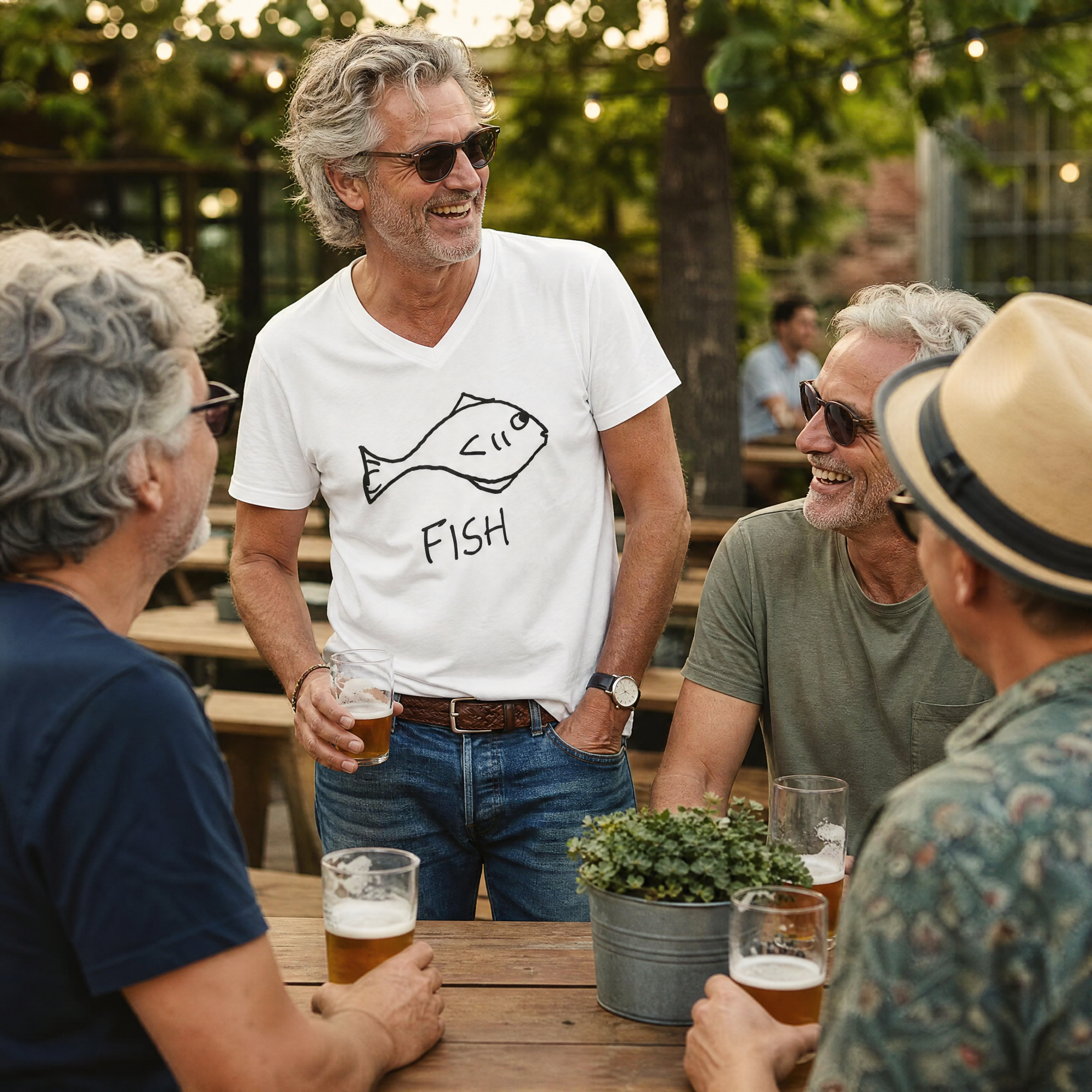 Fish - Unisex V-neck Tee