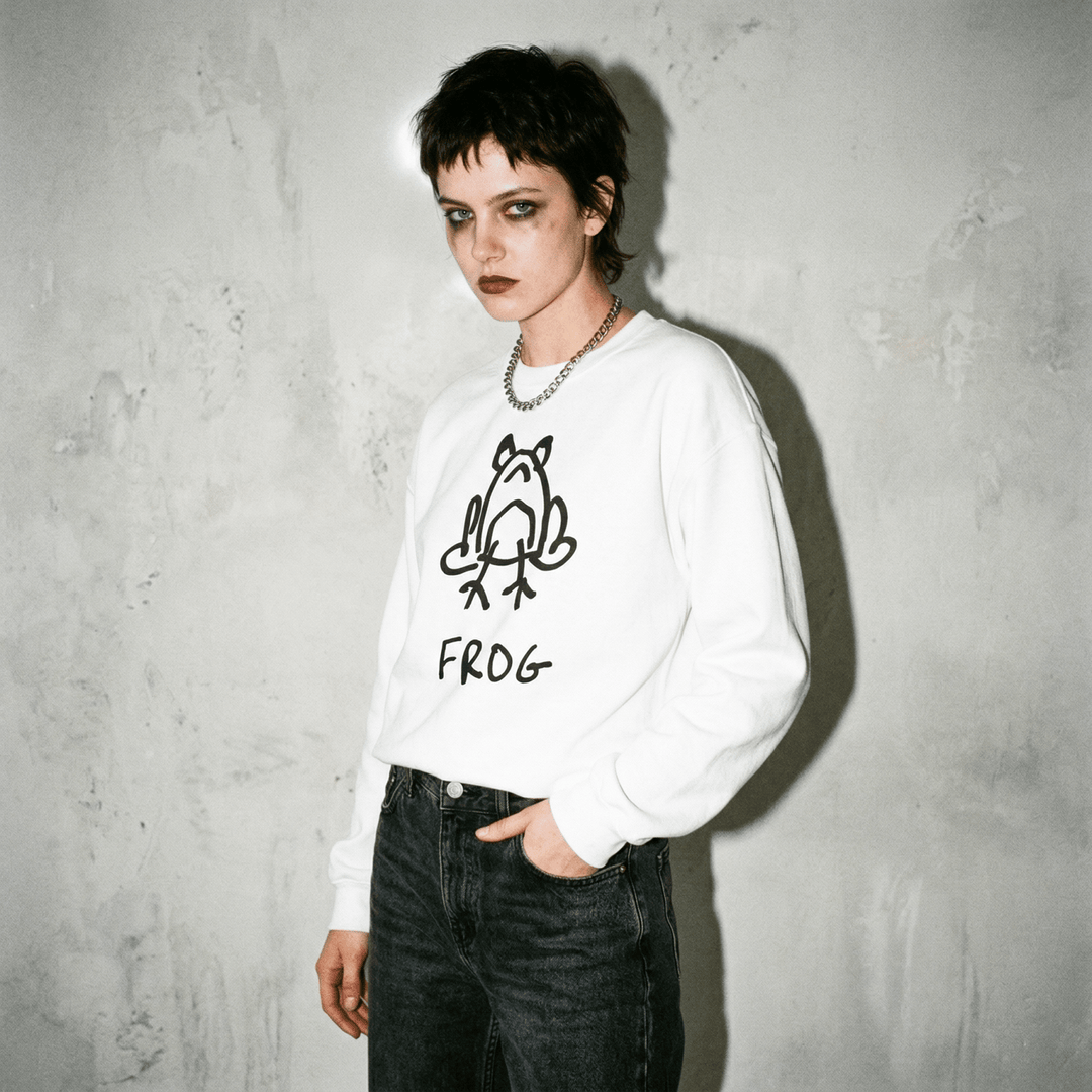 Frog - Crewneck Sweatshirt - LoFi Animal Shirts