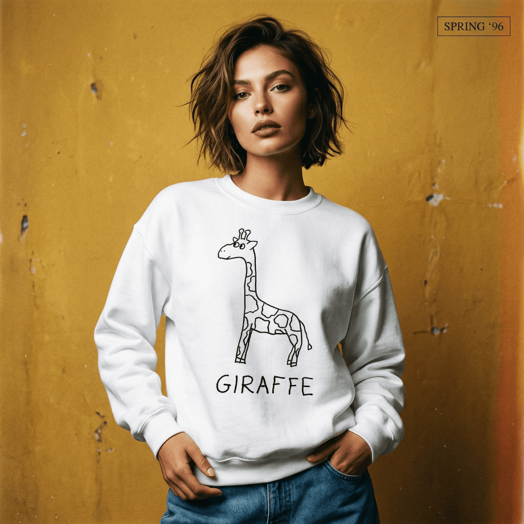 Giraffe - Crewneck Sweatshirt - LoFi Animal Shirts