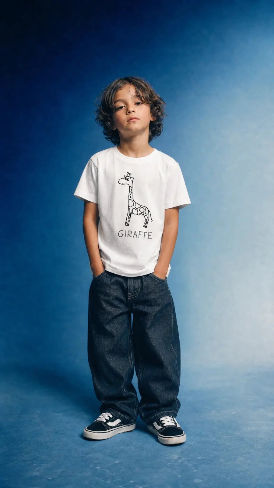 Giraffe - Kids Tee - LoFi Animal Shirts