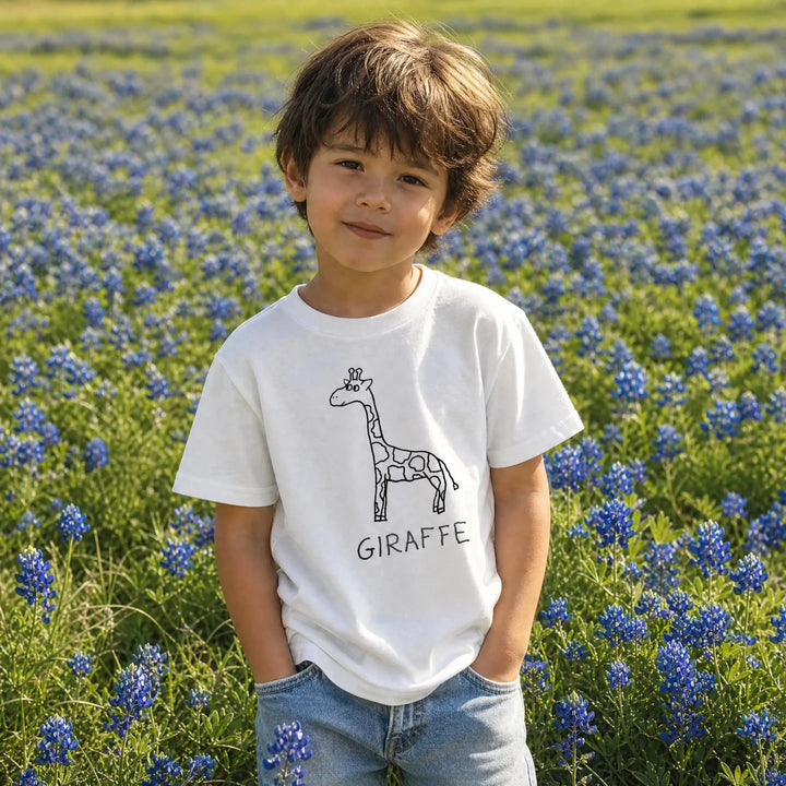 Giraffe - Kids Tee - LoFi Animal Shirts