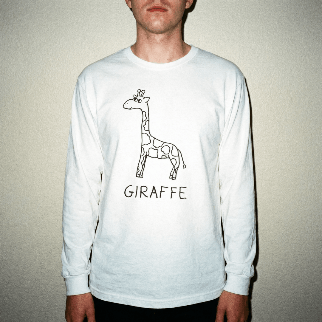 Giraffe - Long Sleeve Tee - LoFi Animal Shirts