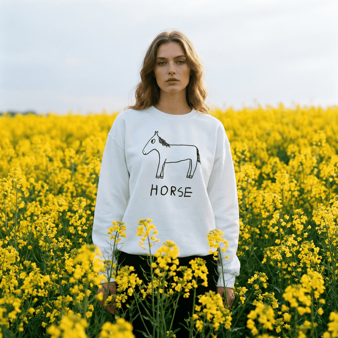 Horse - Crewneck Sweatshirt - LoFi Animal Shirts
