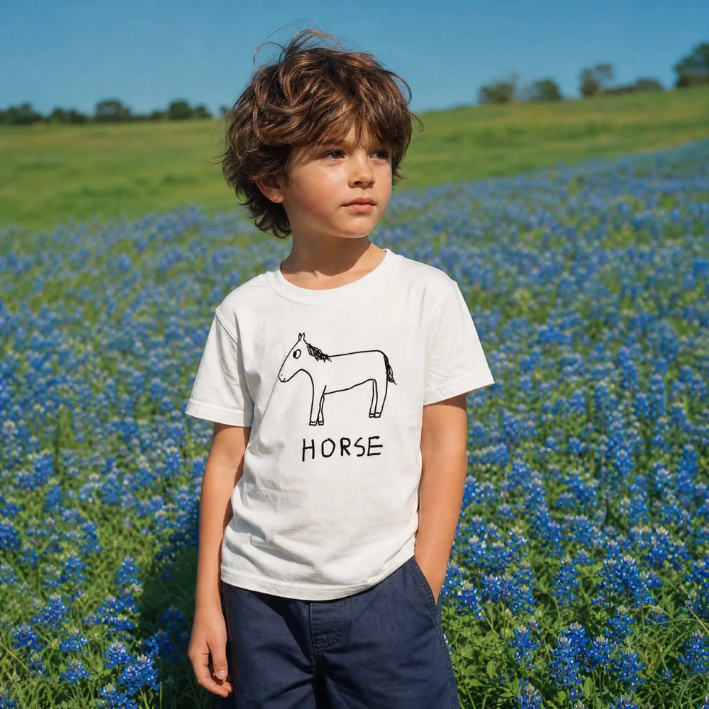 Horse - Kids Tee - LoFi Animal Shirts