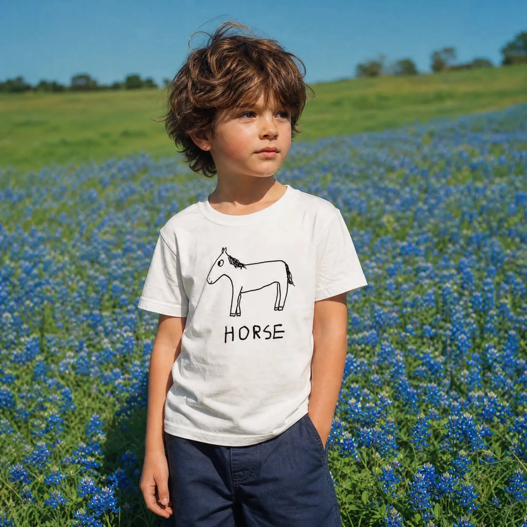 Horse - Kids Tee - LoFi Animal Shirts