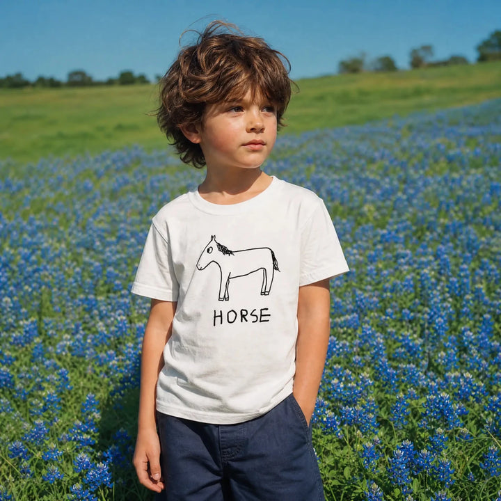 Horse - Kids Tee - LoFi Animal Shirts