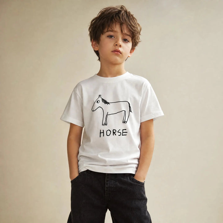Horse - Kids Tee - LoFi Animal Shirts