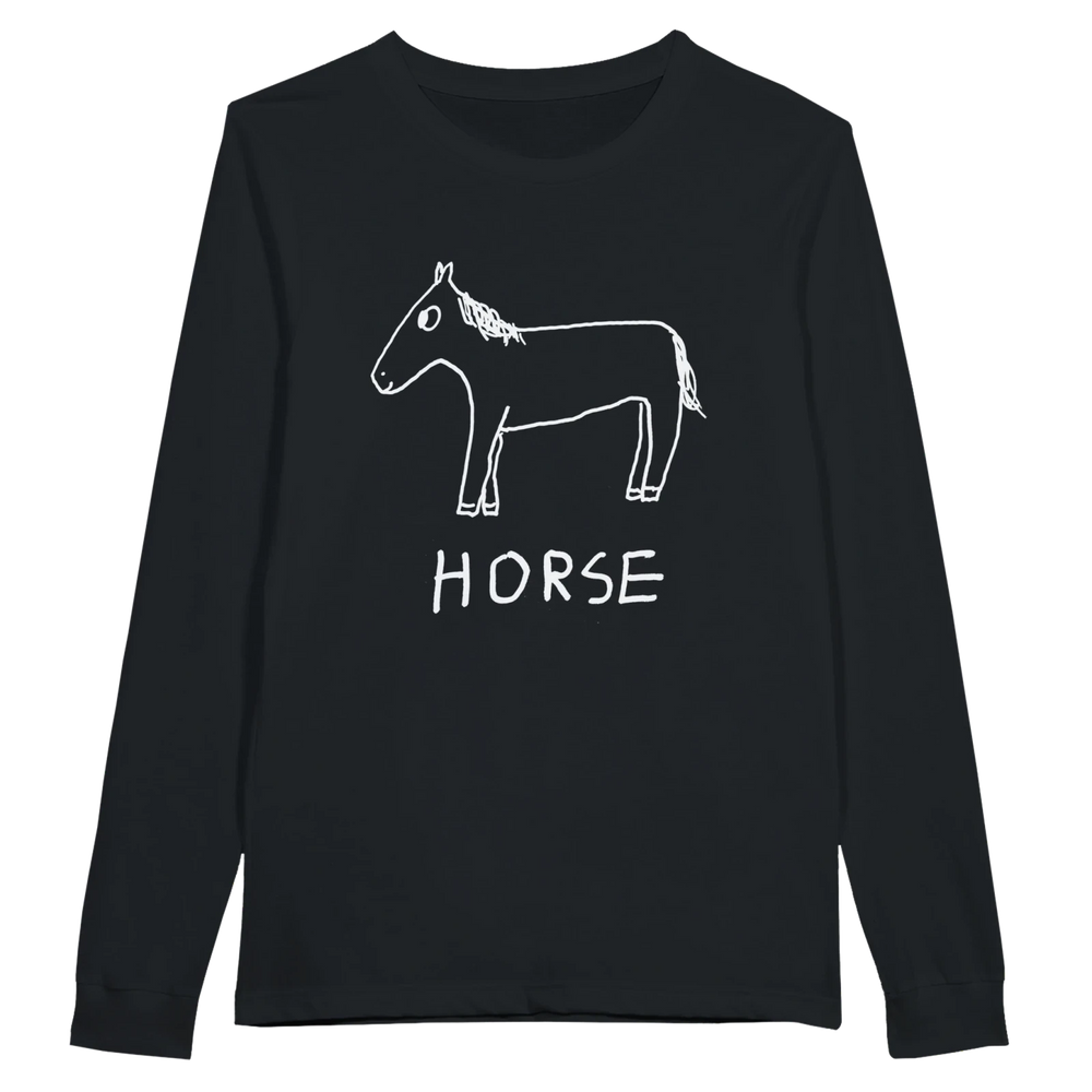 Horse - Long Sleeve Tee - LoFi Animal Shirts