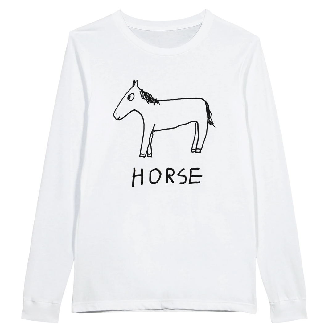 Horse - Long Sleeve Tee - LoFi Animal Shirts