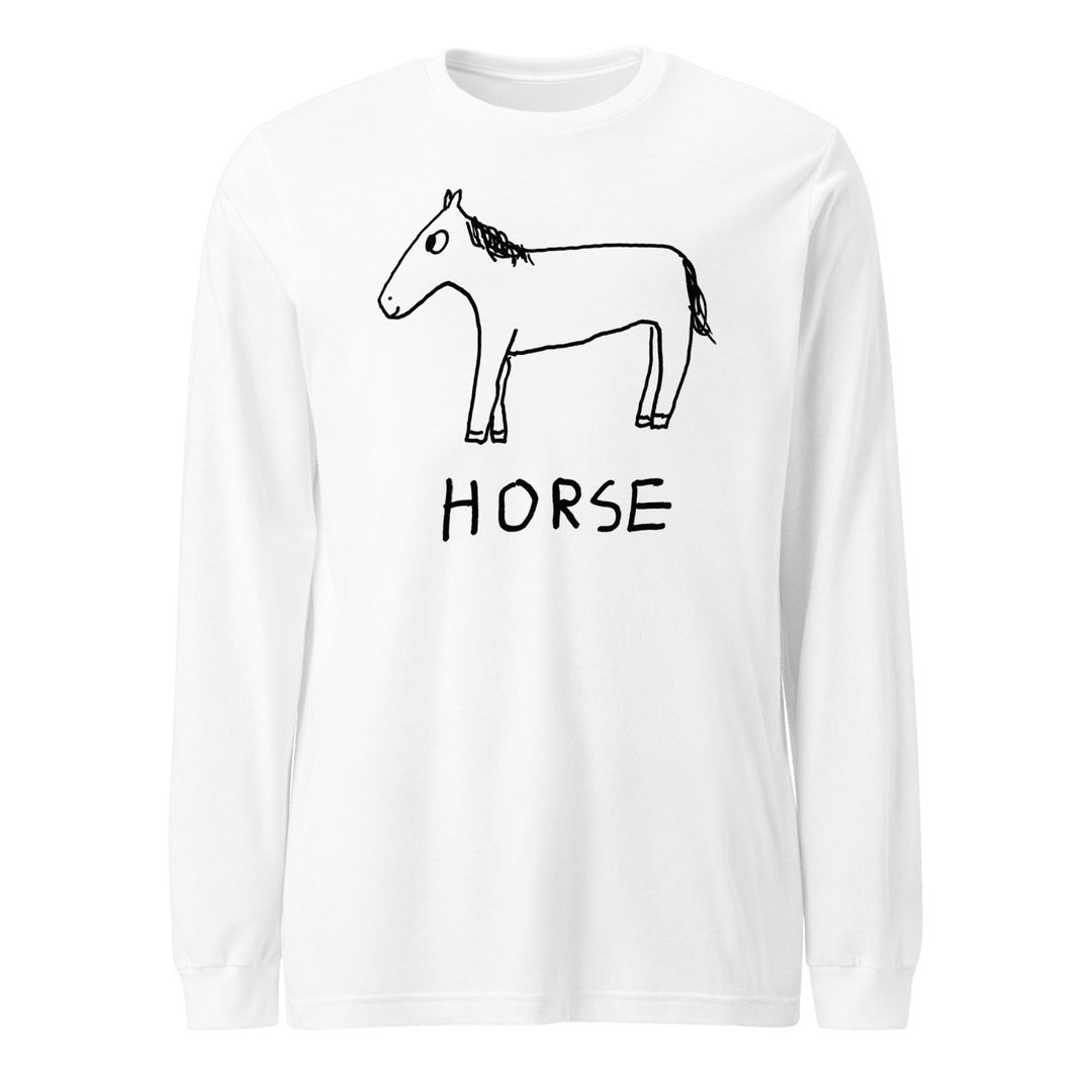 Horse - Long Sleeve Tee - LoFi Animal Shirts