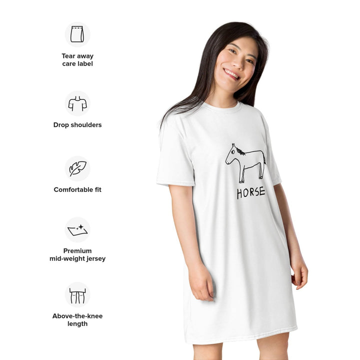 Horse - T-Shirt Dress. - LoFi Animal Shirts