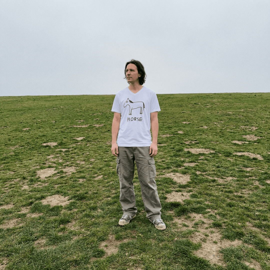 Horse - V - Neck T-Shirt - LoFi Animal Shirts