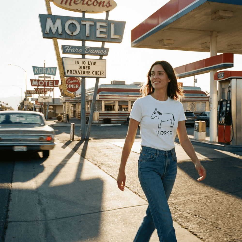 Horse - Women's Fitted Tee - LoFi Animal Shirts